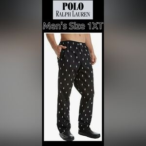 Polo Gift Ready Atleasure Black Relax Men 1XT Allover Pony Logo Cotton New